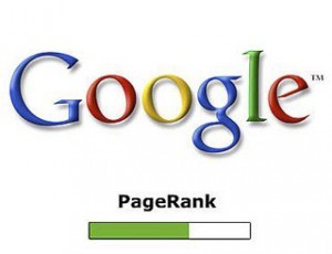 Google PageRank with logo and a green bar.