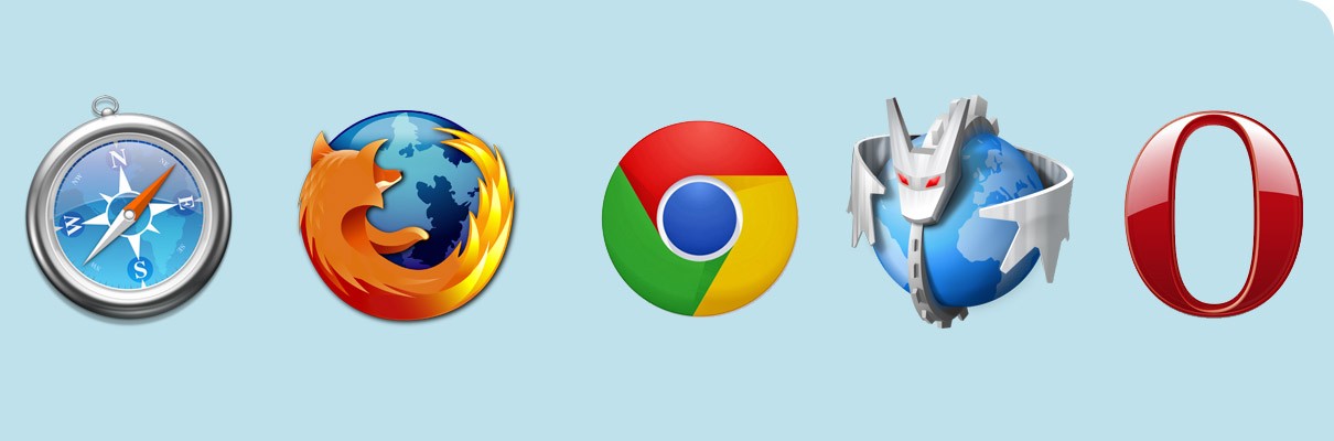 Modern Web Browsers - Safari, Firefox, Chrome, Rekonq, Opera